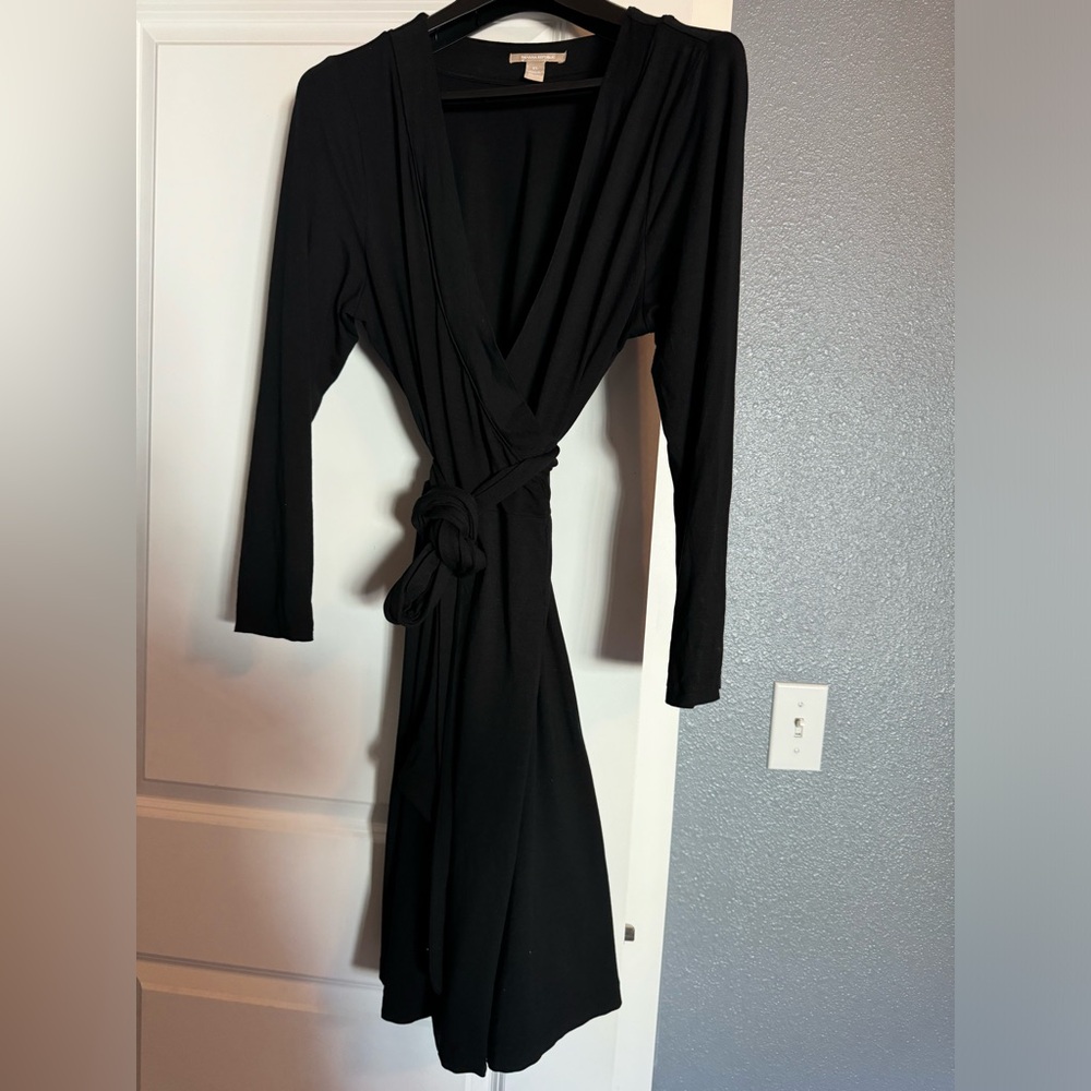 Banana Republic Black Long sleeve Wrap Dress size XL